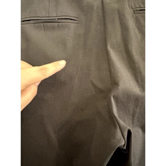 Ann Taylor Woman's Embroidered Trousers Size 8 Black Office Modern Work Minimal - Picture 15 of 16